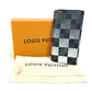 LOUIS VUITTON N40415 Damier Graphite Giant Portefeuille Brazza NM Bifold Long Wallet in Damier Canvas, Men's, Black