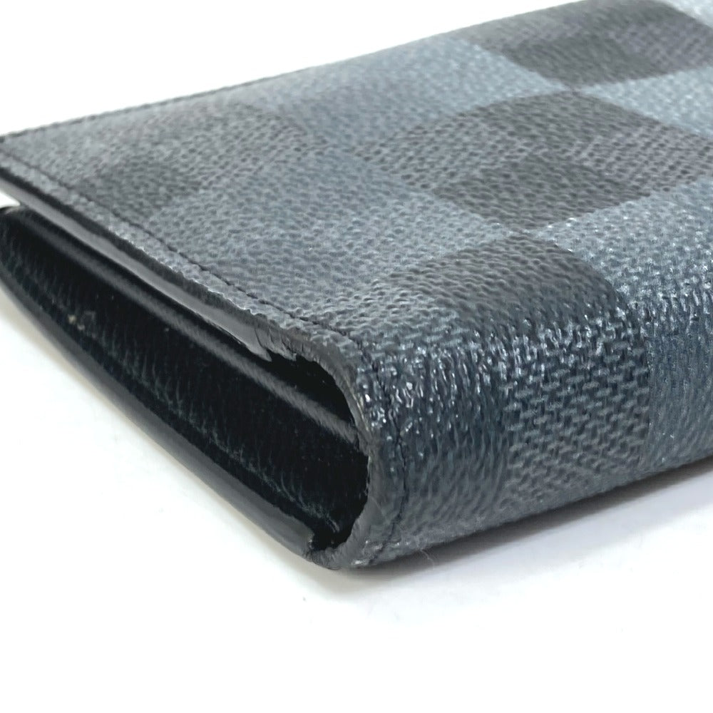 LOUIS VUITTON N40415 Damier Graphite Giant Portefeuille Brazza NM Bifold Long Wallet in Damier Canvas, Men's, Black