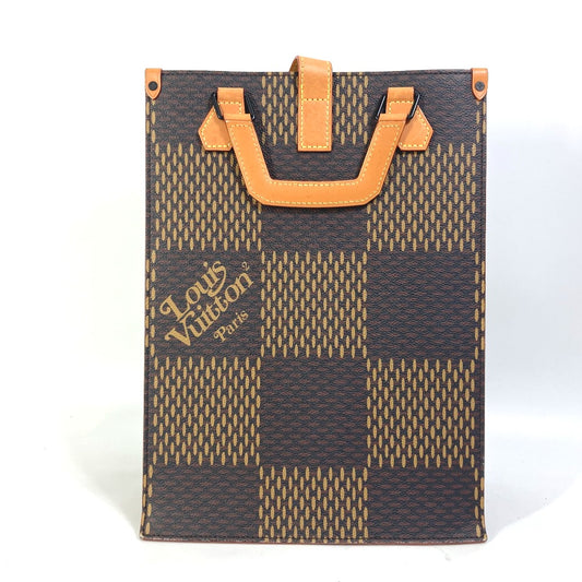 LOUIS VUITTON N40355 ダミエ ジャイアント NIGOコラボ ミニトート カバン 2WAY ショルダーバッグ 斜め掛け トートバッグ ダミエキャンバス メンズ ブラウン