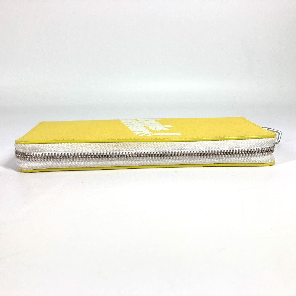 LOUIS VUITTON M80852 Logo Zippy Wallet Vertical Everyday LV Long Wallet in Taurillon Leather, Men's, Yellow