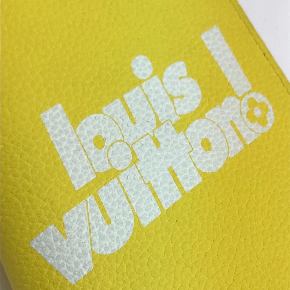 LOUIS VUITTON M80852 Logo Zippy Wallet Vertical Everyday LV Long Wallet in Taurillon Leather, Men's, Yellow