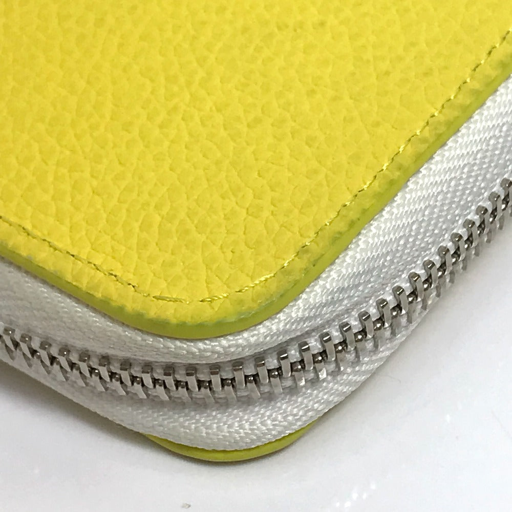 LOUIS VUITTON M80852 Logo Zippy Wallet Vertical Everyday LV Long Wallet in Taurillon Leather, Men's, Yellow