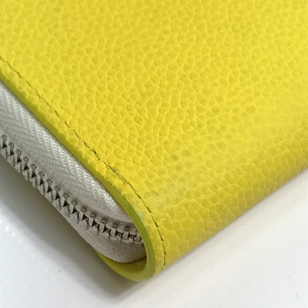 LOUIS VUITTON M80852 Logo Zippy Wallet Vertical Everyday LV Long Wallet in Taurillon Leather, Men's, Yellow