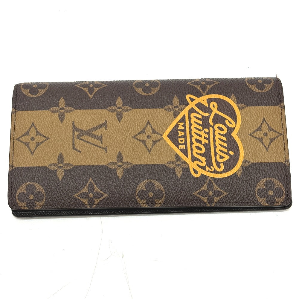 LOUIS VUITTON M81008 Monogram NIGO Collaboration Portefeuille Brazza Long Wallet, Bifold, Monogram Canvas, Men's, Brown