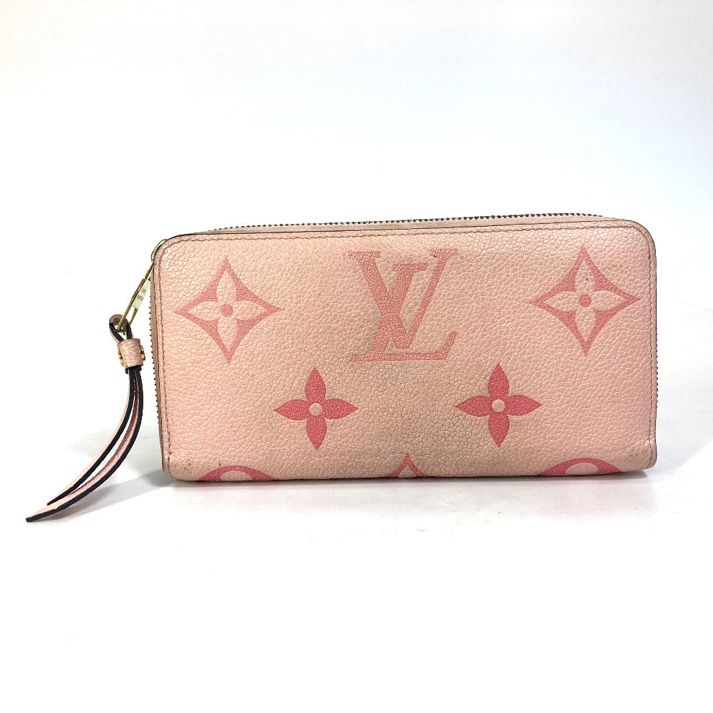 LOUIS VUITTON M80403 Monogram Empreinte by the Pool Zippy Wallet in Monogram Empreinte Leather, Bouton de Rose and Pink