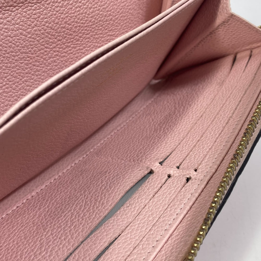 LOUIS VUITTON M80403 Monogram Empreinte by the Pool Zippy Wallet in Monogram Empreinte Leather, Bouton de Rose and Pink