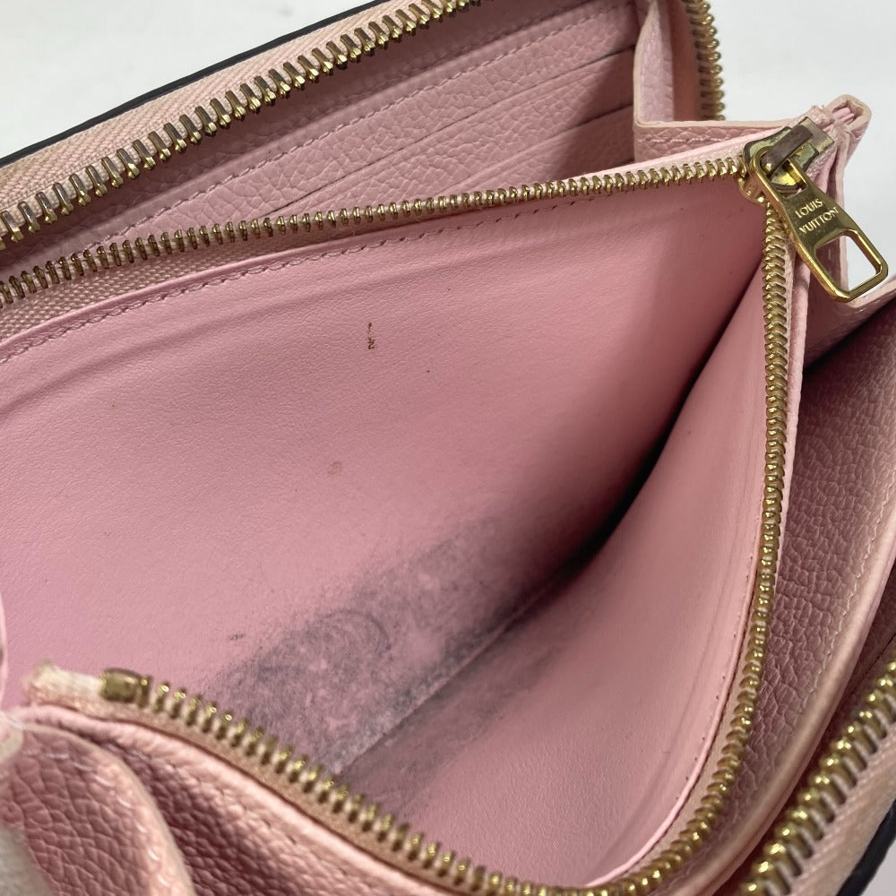 LOUIS VUITTON M80403 Monogram Empreinte by the Pool Zippy Wallet in Monogram Empreinte Leather, Bouton de Rose and Pink