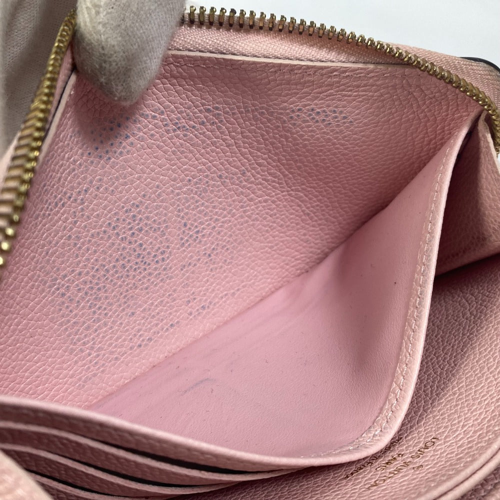 LOUIS VUITTON M80403 Monogram Empreinte by the Pool Zippy Wallet in Monogram Empreinte Leather, Bouton de Rose and Pink