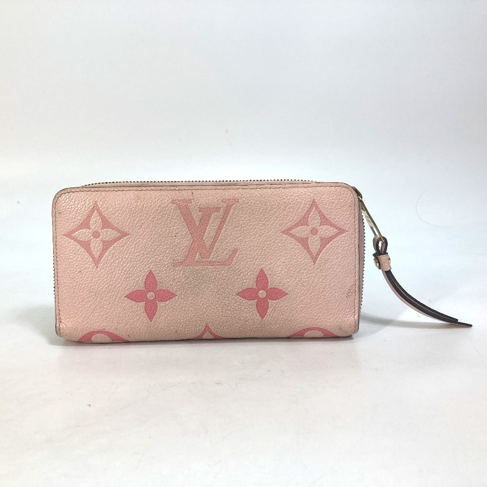 LOUIS VUITTON M80403 Monogram Empreinte by the Pool Zippy Wallet in Monogram Empreinte Leather, Bouton de Rose and Pink