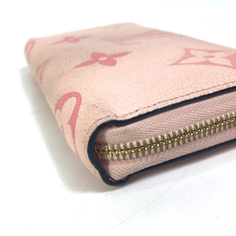 LOUIS VUITTON M80403 Monogram Empreinte by the Pool Zippy Wallet in Monogram Empreinte Leather, Bouton de Rose and Pink