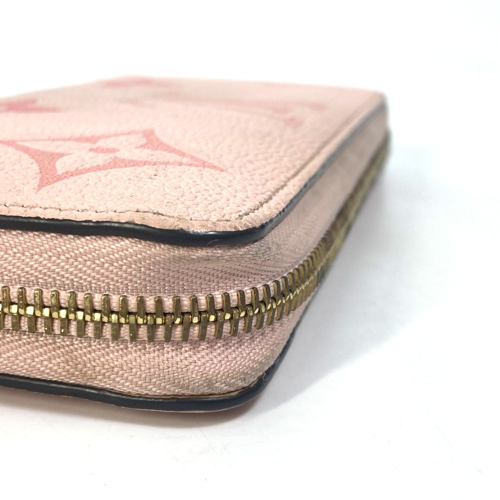 LOUIS VUITTON M80403 Monogram Empreinte by the Pool Zippy Wallet in Monogram Empreinte Leather, Bouton de Rose and Pink