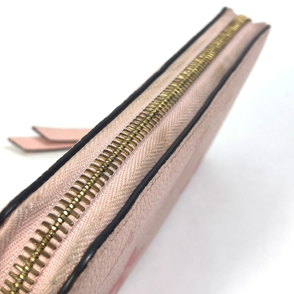 LOUIS VUITTON M80403 Monogram Empreinte by the Pool Zippy Wallet in Monogram Empreinte Leather, Bouton de Rose and Pink
