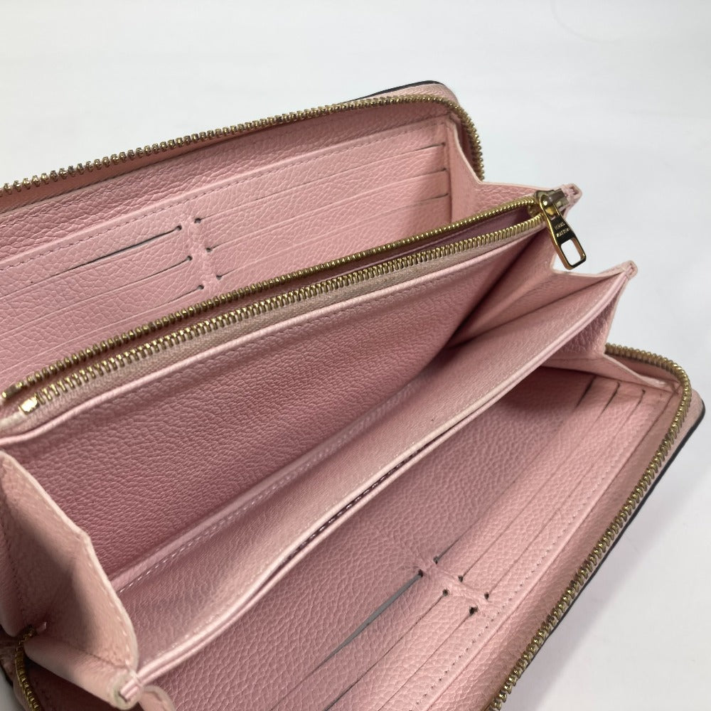 LOUIS VUITTON M80403 Monogram Empreinte by the Pool Zippy Wallet in Monogram Empreinte Leather, Bouton de Rose and Pink
