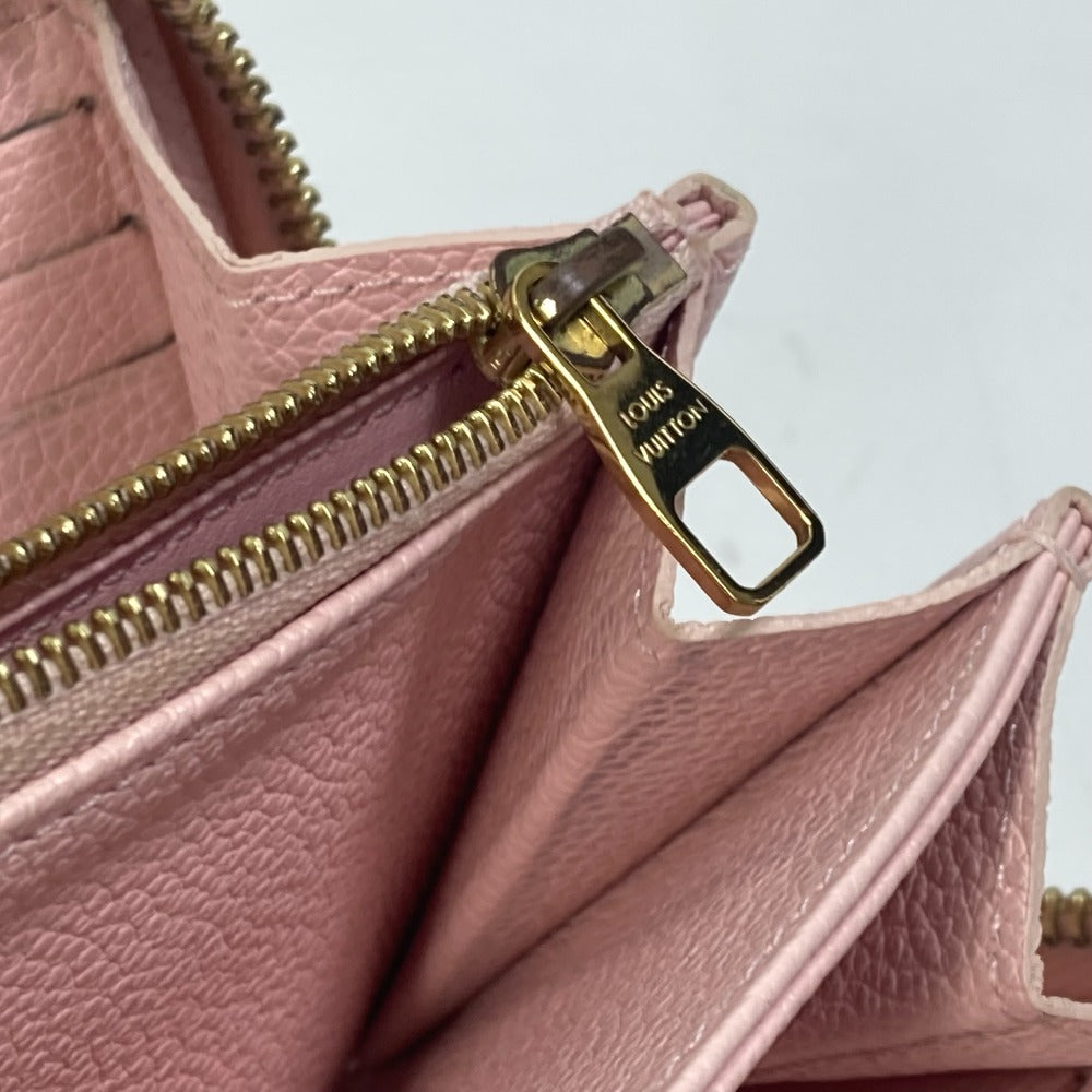 LOUIS VUITTON M80403 Monogram Empreinte by the Pool Zippy Wallet in Monogram Empreinte Leather, Bouton de Rose and Pink