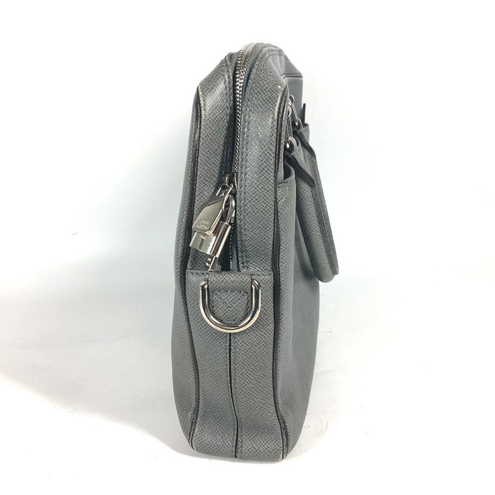 LOUIS VUITTON M32711 Taiga Porte-Document Business PDB Document Bag Briefcase Business Bag in Taiga Leather, Men's Glacier Gray