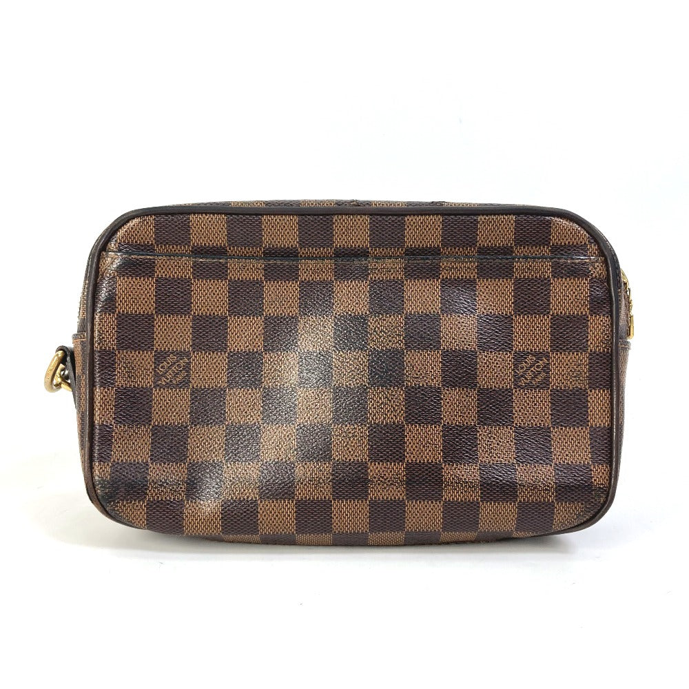 LOUIS VUITTON N41219 ダミエ ポシェット サンポール ポーチ ストラップ付 セカンドバッグ ダミエキャンバス メンズ エベヌ ブラウン