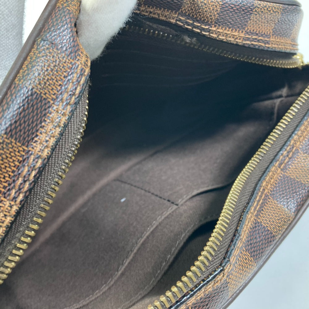 LOUIS VUITTON N41219 ダミエ ポシェット サンポール ポーチ ストラップ付 セカンドバッグ ダミエキャンバス メンズ エベヌ ブラウン