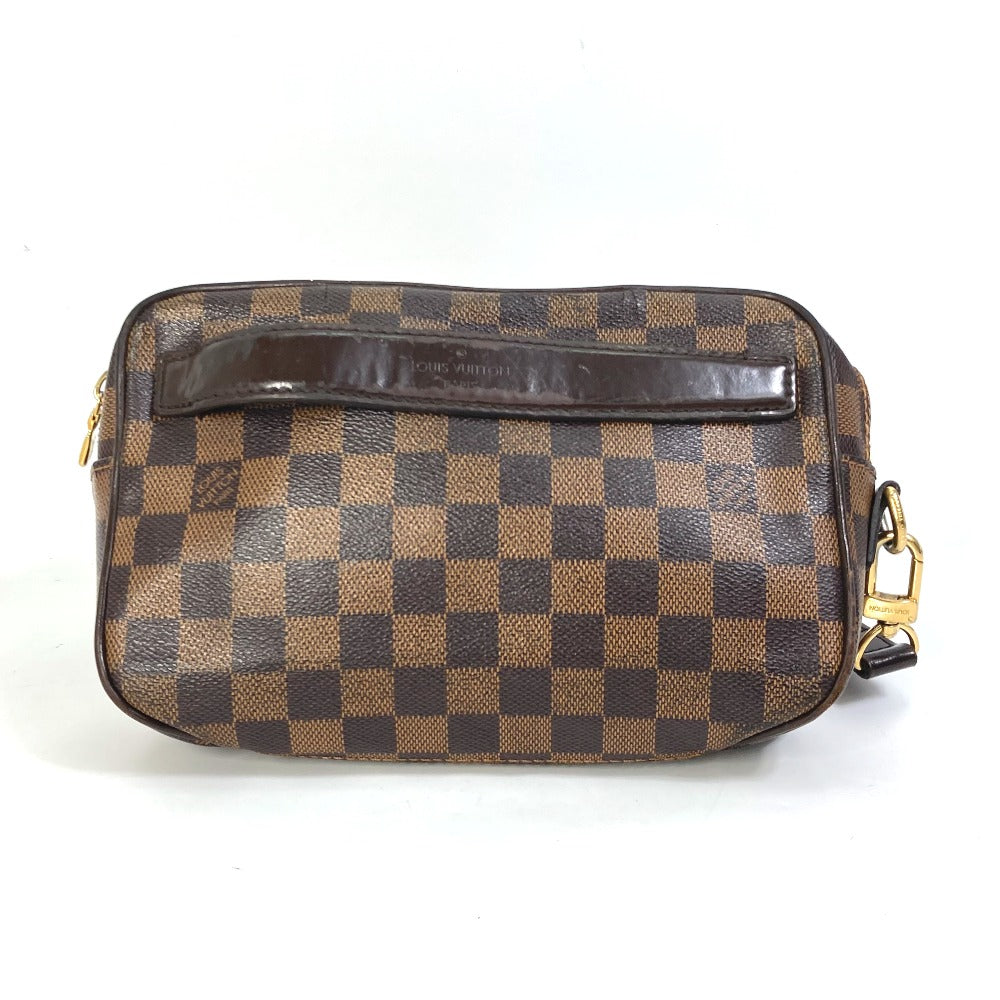 LOUIS VUITTON N41219 ダミエ ポシェット サンポール ポーチ ストラップ付 セカンドバッグ ダミエキャンバス メンズ エベヌ ブラウン