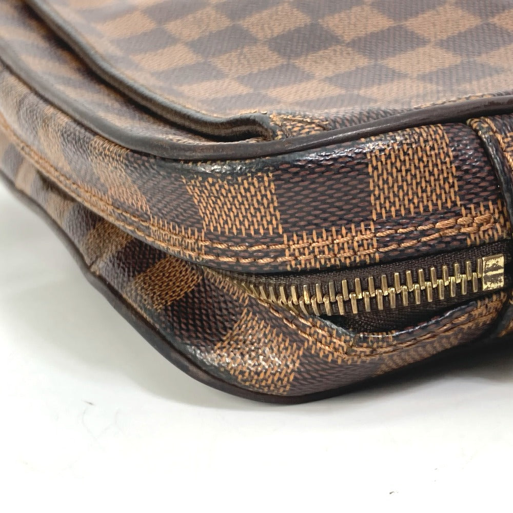 LOUIS VUITTON N41219 ダミエ ポシェット サンポール ポーチ ストラップ付 セカンドバッグ ダミエキャンバス メンズ エベヌ ブラウン