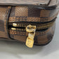 LOUIS VUITTON N41219 ダミエ ポシェット サンポール ポーチ ストラップ付 セカンドバッグ ダミエキャンバス メンズ エベヌ ブラウン