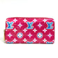 LOUIS VUITTON M81154 Monogram Vernis Zippy Wallet, 2022 Valentine's Day Limited Edition Long Wallet, Monogram Vernis, Women's, Fuchsia Neon Pink