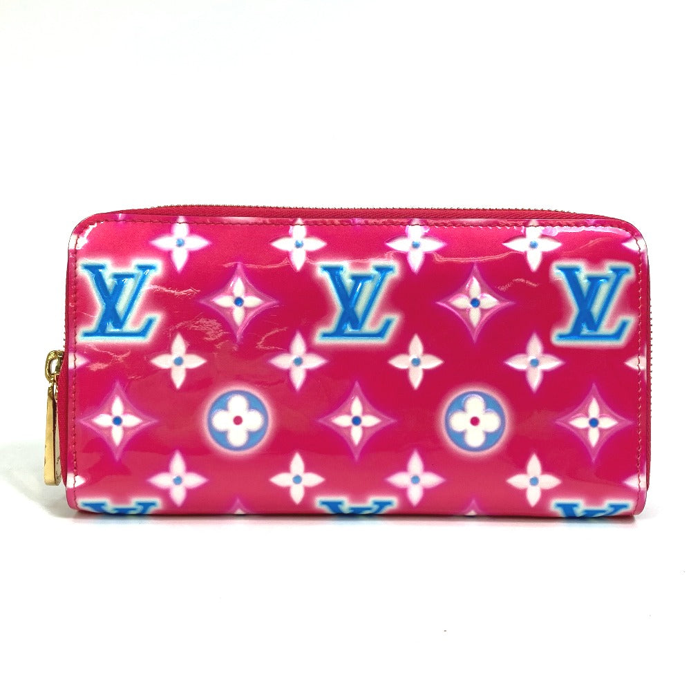 LOUIS VUITTON M81154 Monogram Vernis Zippy Wallet, 2022 Valentine's Day Limited Edition Long Wallet, Monogram Vernis, Women's, Fuchsia Neon Pink