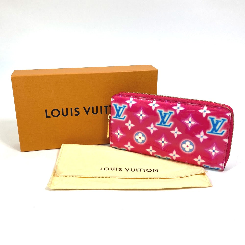 LOUIS VUITTON M81154 Monogram Vernis Zippy Wallet, 2022 Valentine's Day Limited Edition Long Wallet, Monogram Vernis, Women's, Fuchsia Neon Pink