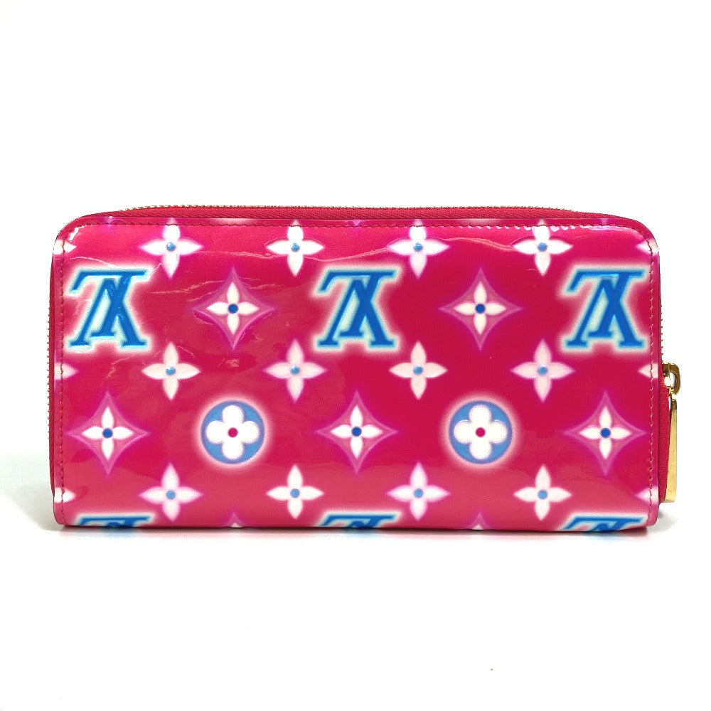LOUIS VUITTON M81154 Monogram Vernis Zippy Wallet, 2022 Valentine's Day Limited Edition Long Wallet, Monogram Vernis, Women's, Fuchsia Neon Pink