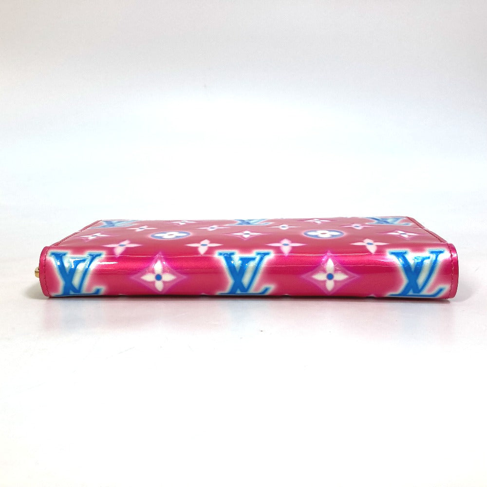 LOUIS VUITTON M81154 Monogram Vernis Zippy Wallet, 2022 Valentine's Day Limited Edition Long Wallet, Monogram Vernis, Women's, Fuchsia Neon Pink