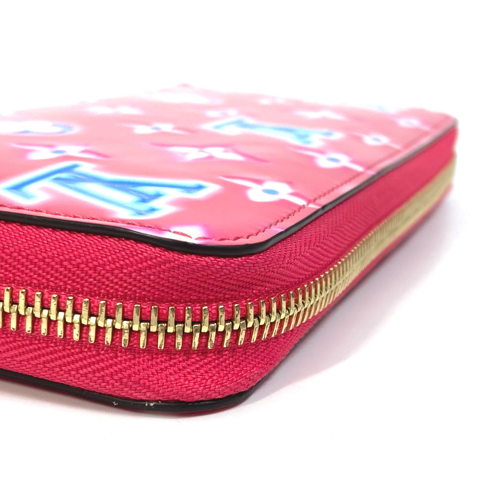 LOUIS VUITTON M81154 Monogram Vernis Zippy Wallet, 2022 Valentine's Day Limited Edition Long Wallet, Monogram Vernis, Women's, Fuchsia Neon Pink