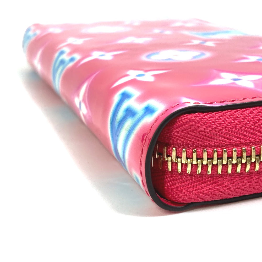 LOUIS VUITTON M81154 Monogram Vernis Zippy Wallet, 2022 Valentine's Day Limited Edition Long Wallet, Monogram Vernis, Women's, Fuchsia Neon Pink