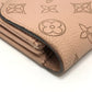 LOUIS VUITTON M60145 Monogram Mahina Portefeuille Iris Long Wallet in Monogram Mahina Leather, Magnolia Pink