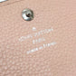 LOUIS VUITTON M60145 Monogram Mahina Portefeuille Iris Long Wallet in Monogram Mahina Leather, Magnolia Pink