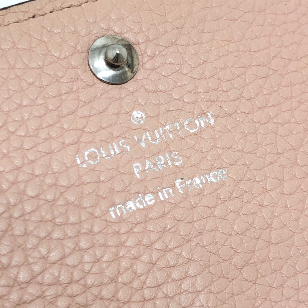 LOUIS VUITTON M60145 Monogram Mahina Portefeuille Iris Long Wallet in Monogram Mahina Leather, Magnolia Pink