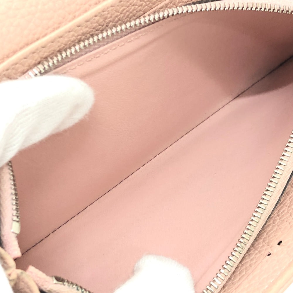 LOUIS VUITTON M60145 Monogram Mahina Portefeuille Iris Long Wallet in Monogram Mahina Leather, Magnolia Pink