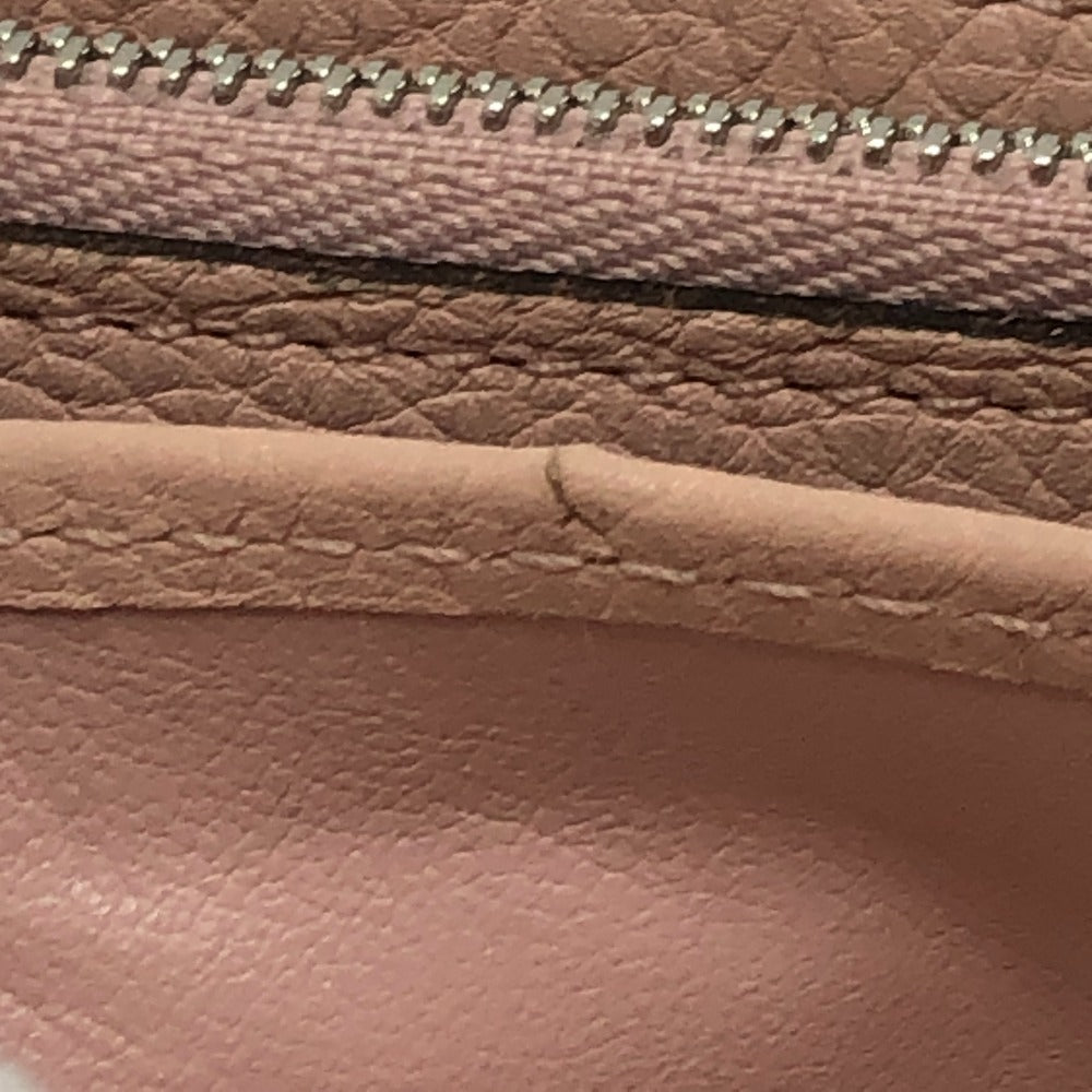 LOUIS VUITTON M60145 Monogram Mahina Portefeuille Iris Long Wallet in Monogram Mahina Leather, Magnolia Pink