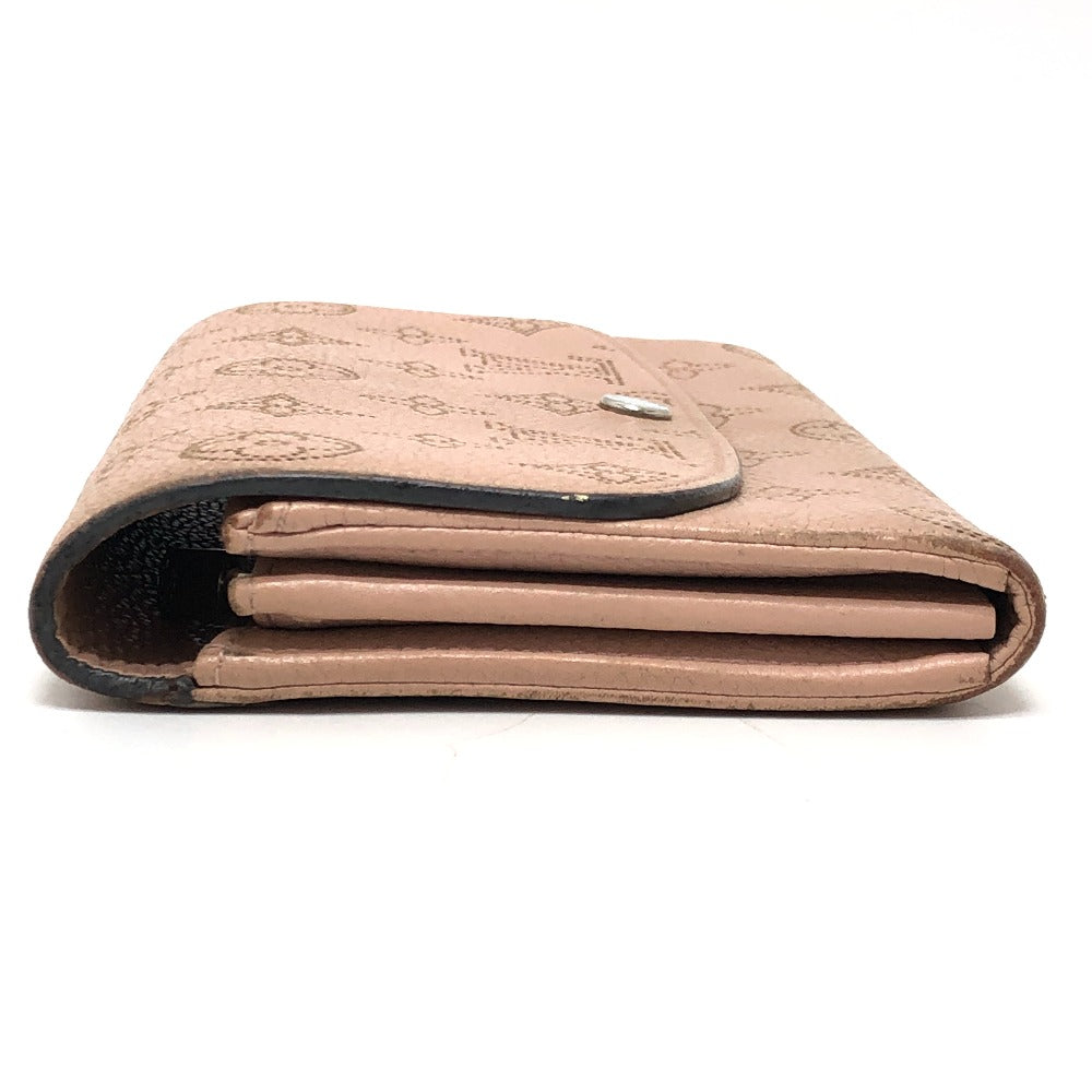 LOUIS VUITTON M60145 Monogram Mahina Portefeuille Iris Long Wallet in Monogram Mahina Leather, Magnolia Pink