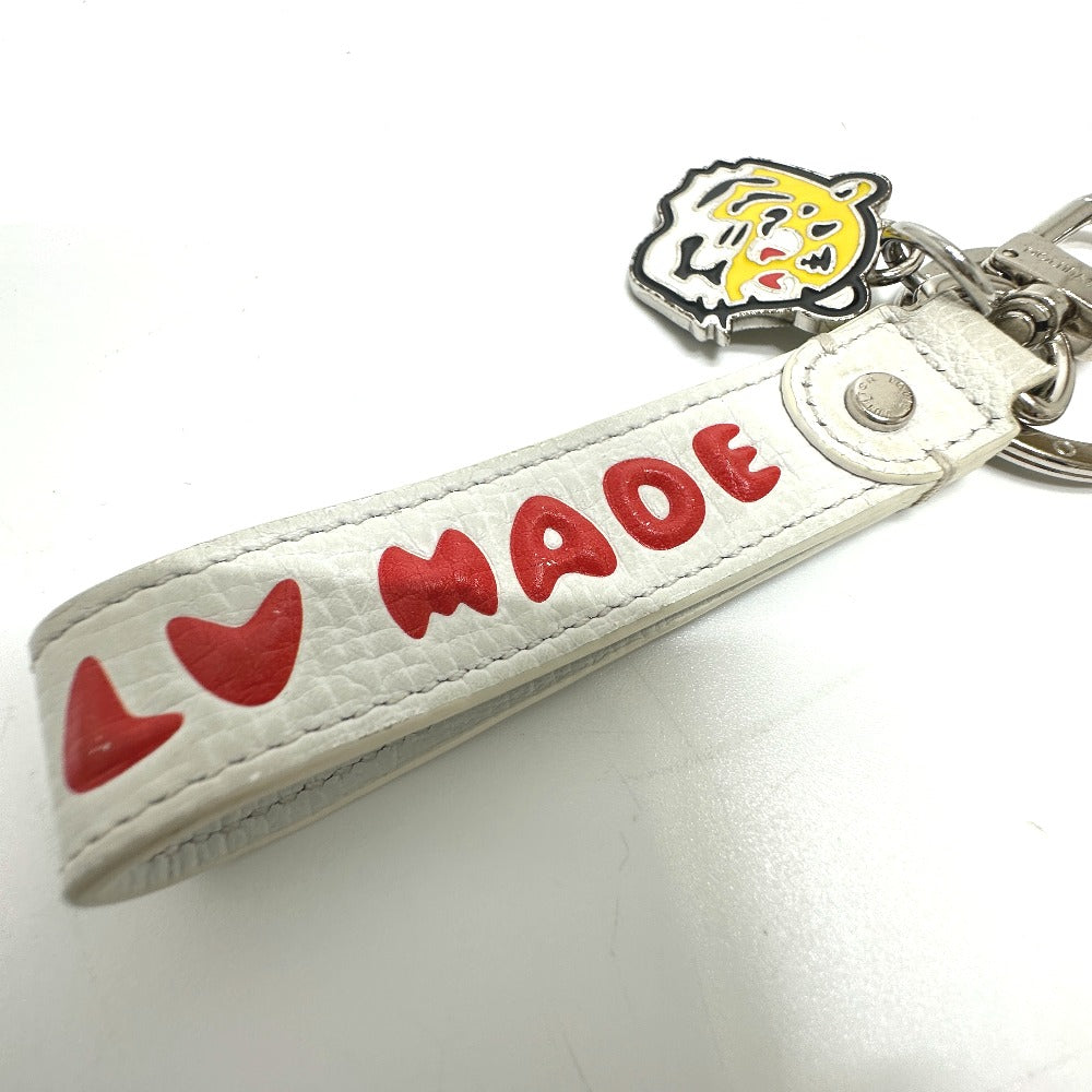 LOUIS VUITTON MP3225 NIGO Collaboration Dragonne LV MADE Strap Bag Charm Keychain Leather Men's White