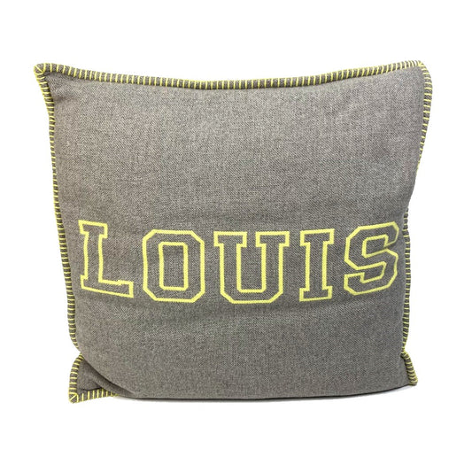 LOUIS VUITTON MP2158 クッション・フリオ ルイ インテリア 雑貨 家具 クッション ウール/カシミヤ ユニセックス イエロー×グレー