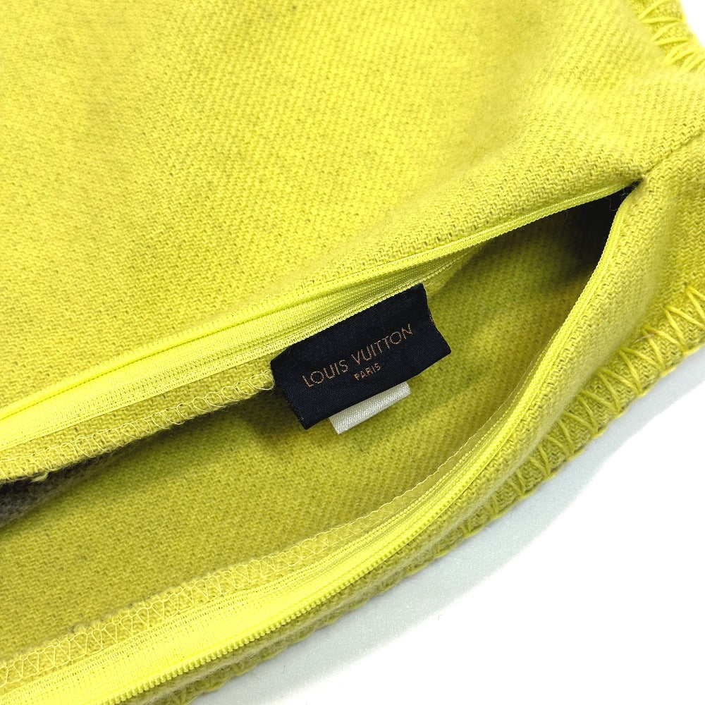 LOUIS VUITTON MP2158 Two-Tone Cushion "Flio" Louis Pillow, Wool/Cashmere, Men's, Yellow