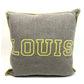 LOUIS VUITTON MP2158 Two-Tone Cushion "Flio" Louis Pillow, Wool/Cashmere, Men's, Yellow
