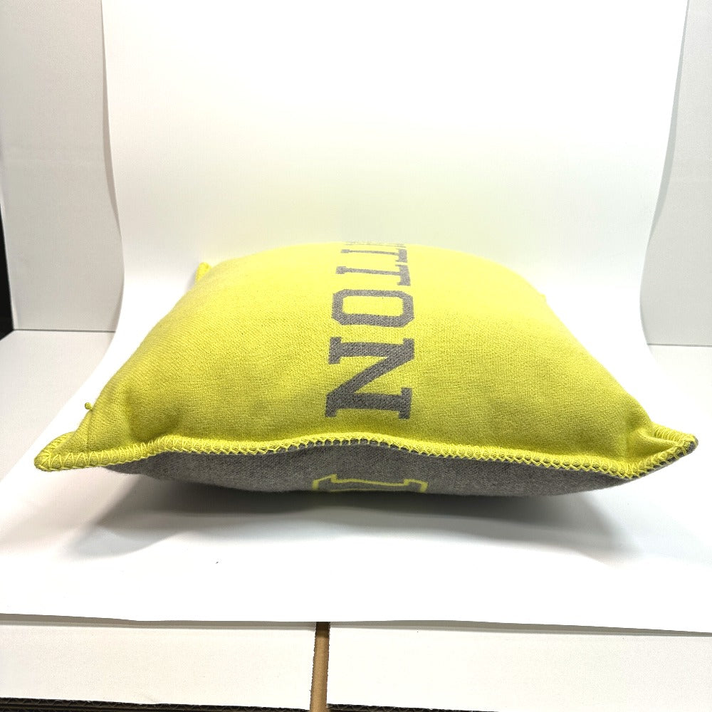 LOUIS VUITTON MP2158 Two-Tone Cushion "Flio" Louis Pillow, Wool/Cashmere, Men's, Yellow