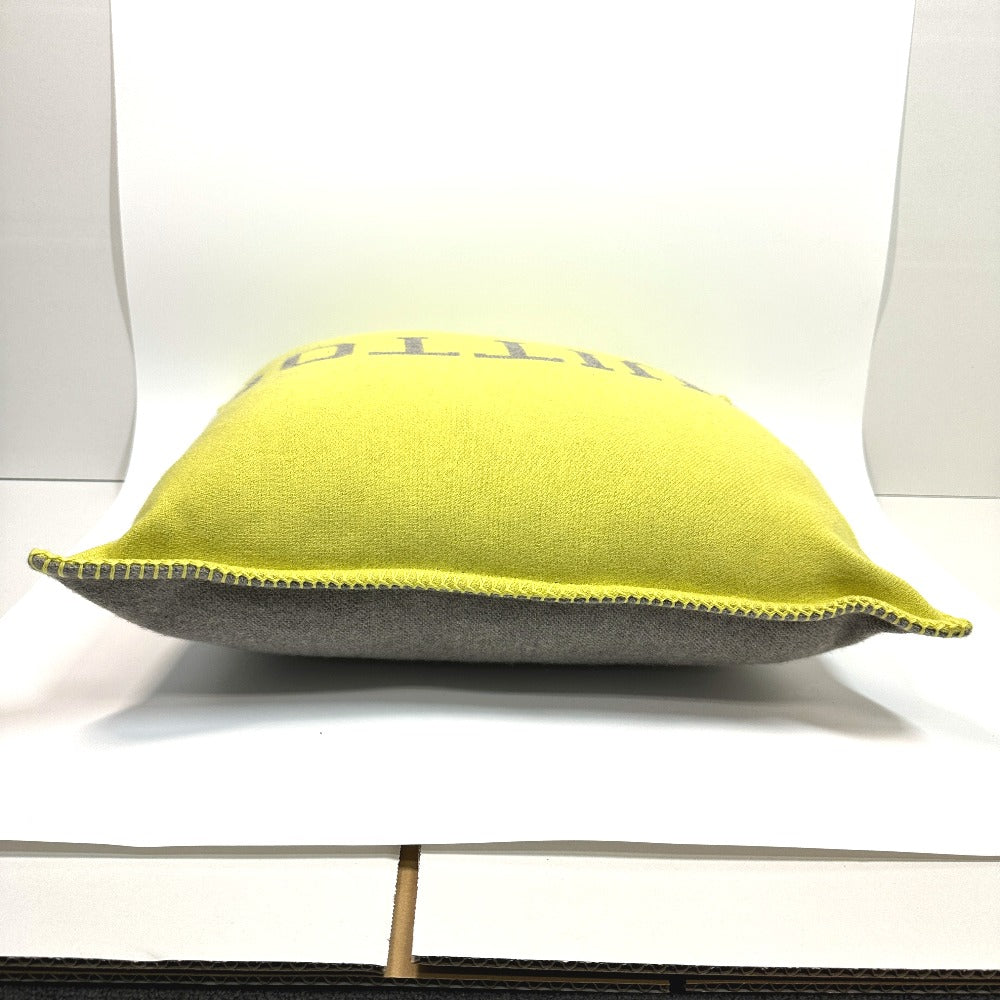 LOUIS VUITTON MP2158 Two-Tone Cushion "Flio" Louis Pillow, Wool/Cashmere, Men's, Yellow