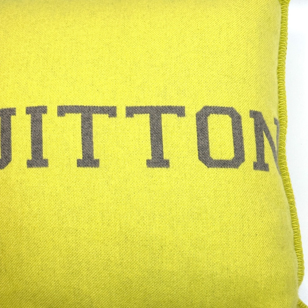 LOUIS VUITTON MP2158 Two-Tone Cushion "Flio" Louis Pillow, Wool/Cashmere, Men's, Yellow