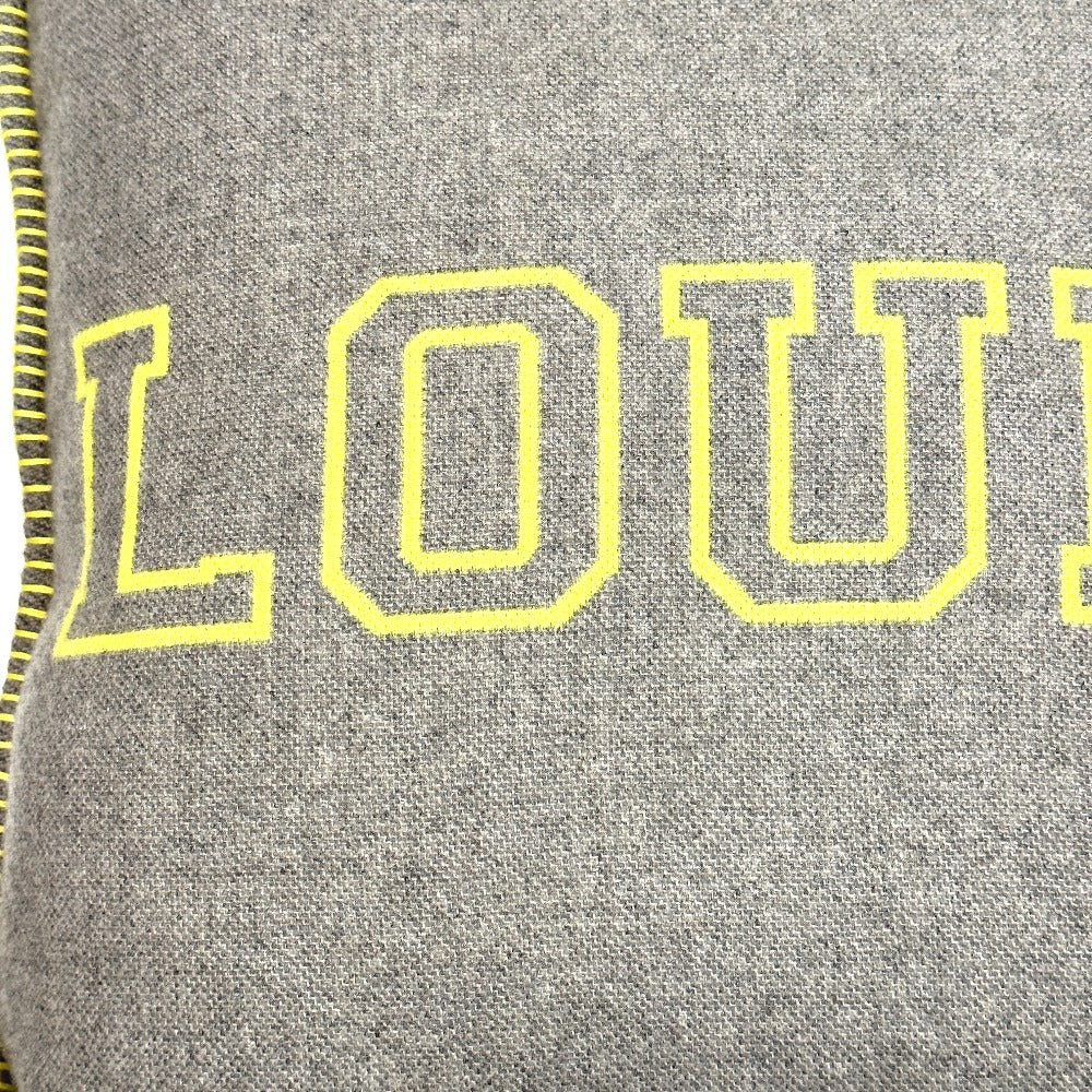LOUIS VUITTON MP2158 Two-Tone Cushion "Flio" Louis Pillow, Wool/Cashmere, Men's, Yellow
