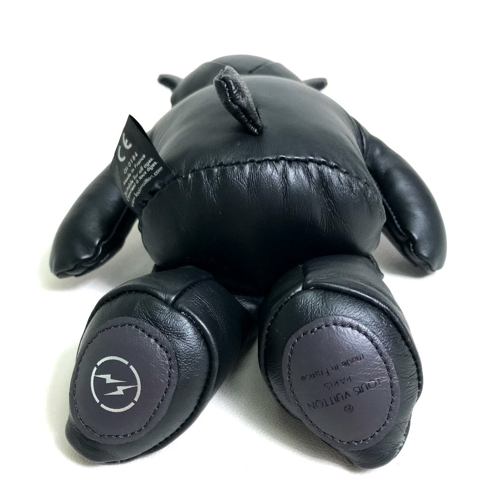 LOUIS VUITTON GI0184 Monogram Eclipse by Hiroshi Fujiwara, Dudurui Fragment Teddy Bear, Stuffed Animal, Doll, Object, Monogram Eclipse Canvas, Unisex, Black