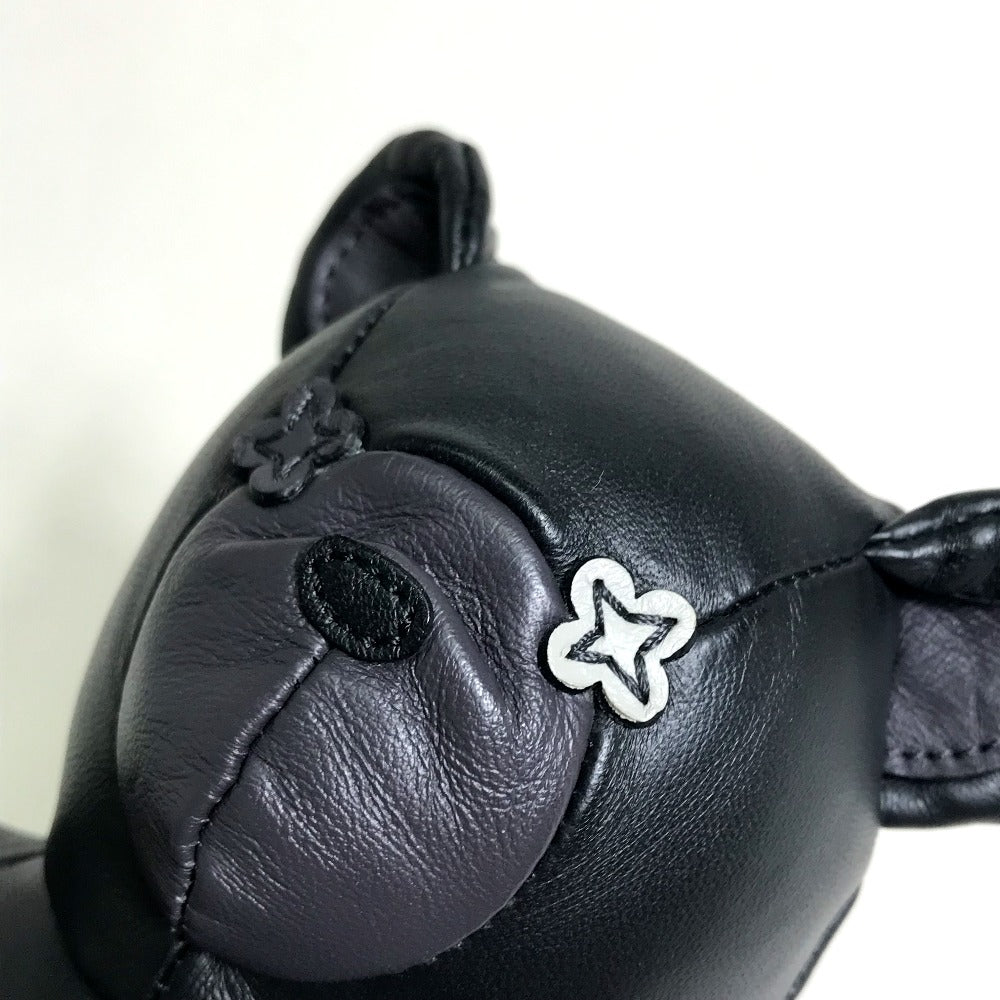 LOUIS VUITTON GI0184 Monogram Eclipse by Hiroshi Fujiwara, Dudurui Fragment Teddy Bear, Stuffed Animal, Doll, Object, Monogram Eclipse Canvas, Unisex, Black