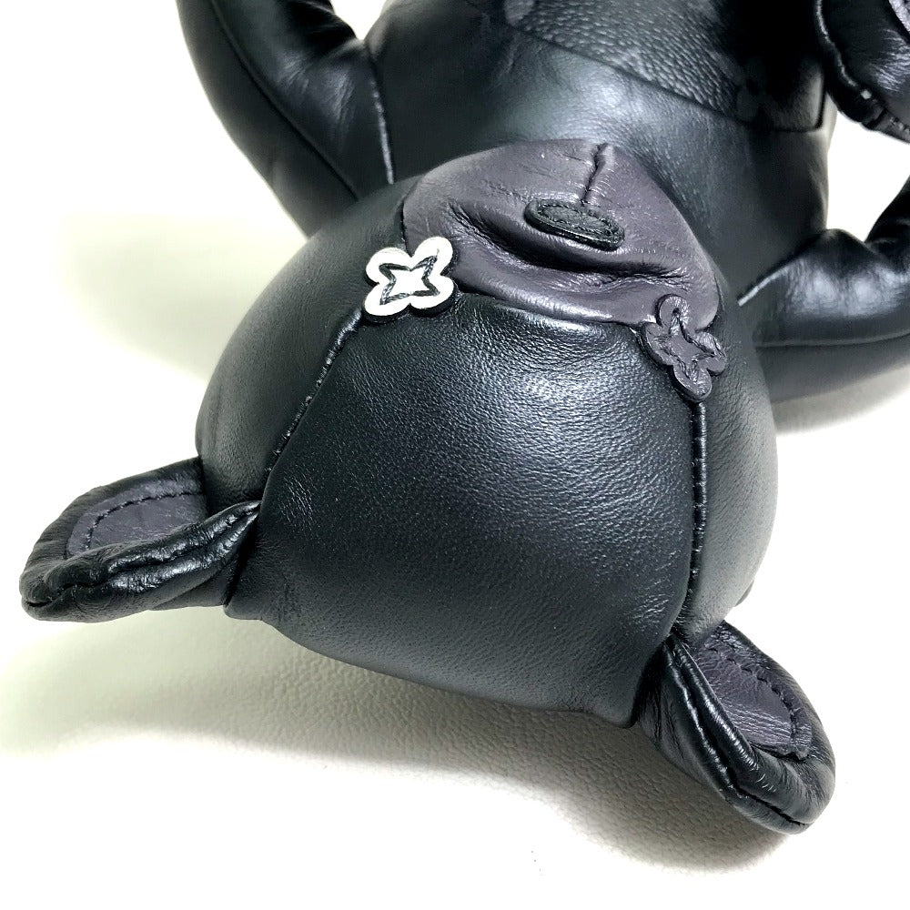 LOUIS VUITTON GI0184 Monogram Eclipse by Hiroshi Fujiwara, Dudurui Fragment Teddy Bear, Stuffed Animal, Doll, Object, Monogram Eclipse Canvas, Unisex, Black