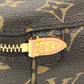 LOUIS VUITTON M43688 Monogram Cube de Langemont PM Makeup Pouch, Monogram Canvas, Women's, Brown