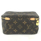 LOUIS VUITTON M43688 Monogram Cube de Langemont PM Makeup Pouch, Monogram Canvas, Women's, Brown